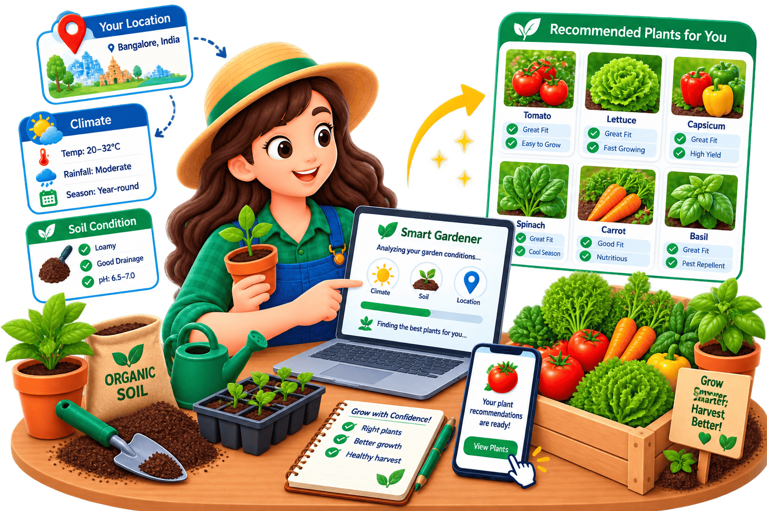 Visualization showing the economical pricing and value proposition of the SmartGardener app.